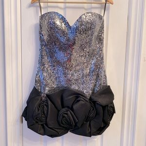 Jovani Strapless Mini Cocktail Dress